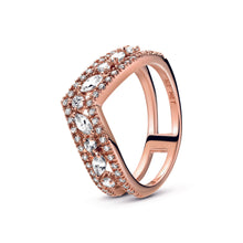 Load image into Gallery viewer, Sparkling Marquise Double Wishbone Ring