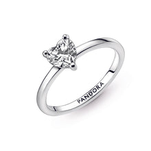 Load image into Gallery viewer, Sparkling Heart Solitaire Ring