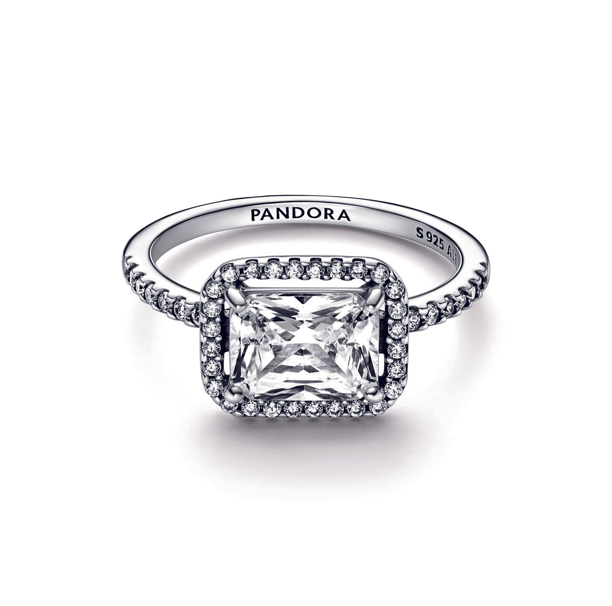 Rectangle shop halo ring