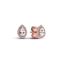 Load image into Gallery viewer, Teardrop Halo Stud Earrings