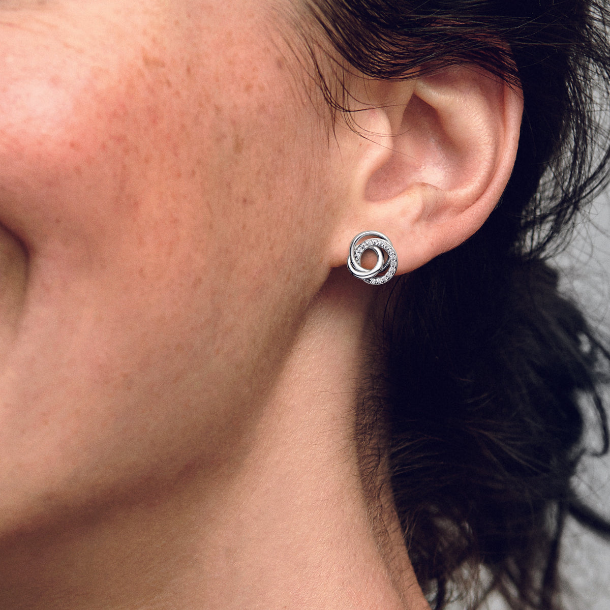 Family Always Encircled Stud Earrings