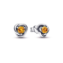 Load image into Gallery viewer, Honey Eternity Circle Stud Earrings