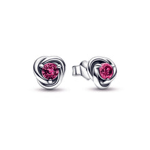 Load image into Gallery viewer, Pink Eternity Circle Stud Earrings