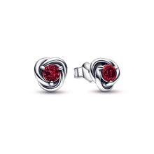 Load image into Gallery viewer, Red Eternity Circle Stud Earrings

