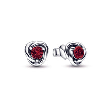 Load image into Gallery viewer, Red Eternity Circle Stud Earrings