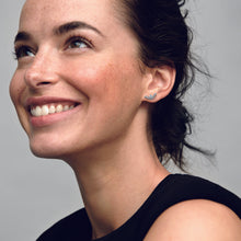 Load image into Gallery viewer, Sparkling Wave Stud Earrings