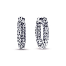 Load image into Gallery viewer, Pandora Timeless Pavé Single-row Hoop Earrings
