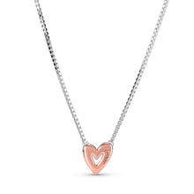 Load image into Gallery viewer, Sparkling Freehand Heart Necklace