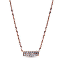 Load image into Gallery viewer, Pandora Timeless Pavé Double-row Bar Collier Necklace
