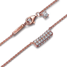 Load image into Gallery viewer, Pandora Timeless Pavé Double-row Bar Collier Necklace