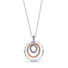 Load image into Gallery viewer, Two-tone Circles Pendant & Necklace