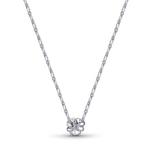 Load image into Gallery viewer, Blue Pansy Flower Pendant Necklace