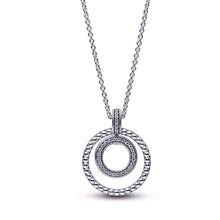 Load image into Gallery viewer, Pandora Signature Pavé & Beads Pendant & Necklace