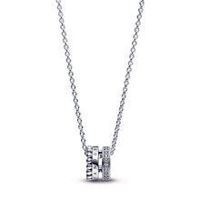 Load image into Gallery viewer, Pandora Signature Logo Pavé & Beads Pendant & Necklace