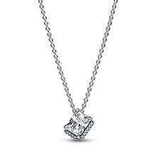 Load image into Gallery viewer, Rectangular Sparkling Halo Collier Necklace