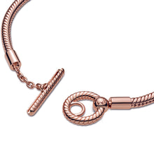 Load image into Gallery viewer, Pandora Moments T-Bar Snake Chain Bracelet