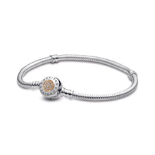 Load image into Gallery viewer, Pandora Moments Logo Clasp Snake Chain Bracelet