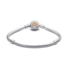 Load image into Gallery viewer, Pandora Moments Logo Clasp Snake Chain Bracelet