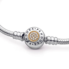 Load image into Gallery viewer, Pandora Moments Logo Clasp Snake Chain Bracelet