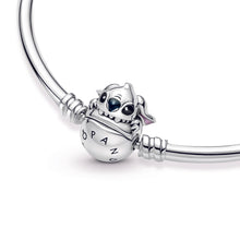 Load image into Gallery viewer, Pandora Moments Disney Stitch Biting Clasp Bangle
