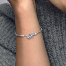 Load image into Gallery viewer, Pandora Moments Asymmetric Star T-bar Snake Chain Bracelet