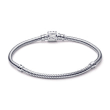 Load image into Gallery viewer, Pandora Moments Marvel Logo Clasp Snake Chain Bracelet