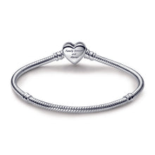 Load image into Gallery viewer, Pandora Moments Sparkling Infinity Heart Clasp Snake Chain Bracelet