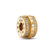 Load image into Gallery viewer, Sparkling Pavé Lines & Logo Clip Charm