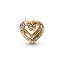 Load image into Gallery viewer, Sparkling Entwined Hearts Charm