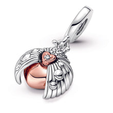 Load image into Gallery viewer, Pandora Club 2022 Ladybird & Heart Dangle Charm