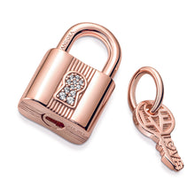 Load image into Gallery viewer, Padlock & Key Dangle Charm