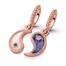 Load image into Gallery viewer, Splittable Yin & Yang Sparkling Dangle Charm