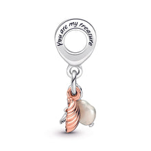 Load image into Gallery viewer, Freshwater Cultured Pearl, Starfish & Shell Triple Dangle Charm