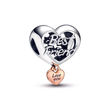 Load image into Gallery viewer, Love You Best Friend Heart Charm