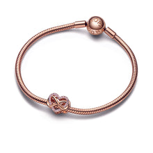 Load image into Gallery viewer, Sparkling Infinity Pink Heart Charm