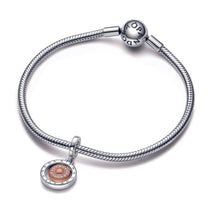 Load image into Gallery viewer, Two-tone Pandora Logo Circles Dangle Charm
