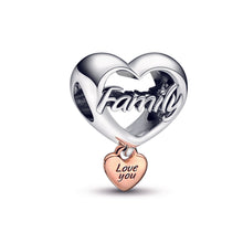 Load image into Gallery viewer, Love You Family Heart Charm