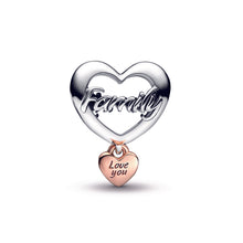 Load image into Gallery viewer, Love You Family Heart Charm