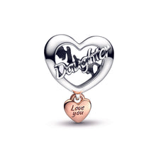 Load image into Gallery viewer, Love You Daughter Heart Charm