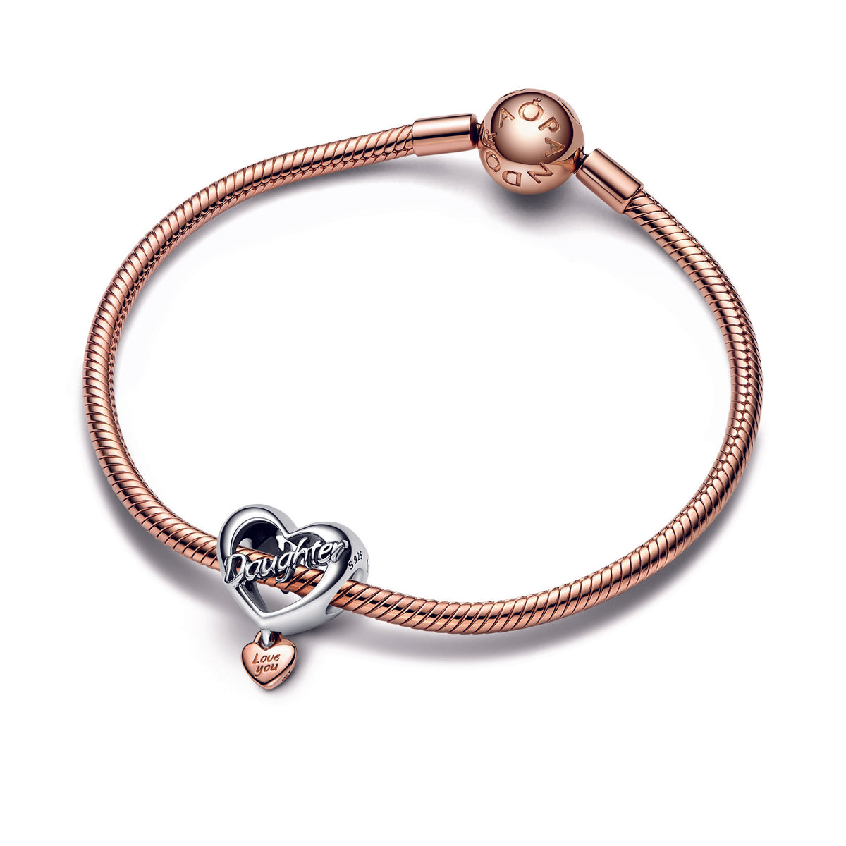 Love You Daughter Heart Charm