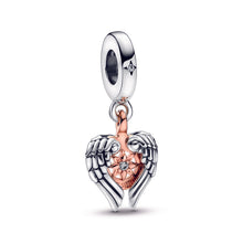 Load image into Gallery viewer, Celestial Compass Angel Wings Dangle Charm