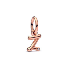 Load image into Gallery viewer, Letter z Script Alphabet Dangle Charm