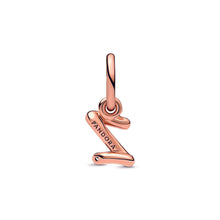 Load image into Gallery viewer, Letter z Script Alphabet Dangle Charm