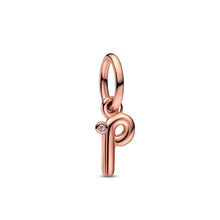 Load image into Gallery viewer, Letter p Script Alphabet Dangle Charm