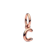 Load image into Gallery viewer, Letter c Script Alphabet Dangle Charm