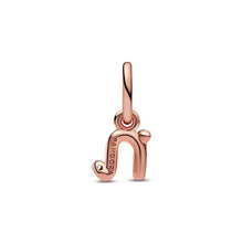 Load image into Gallery viewer, Letter n Script Alphabet Dangle Charm