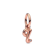 Load image into Gallery viewer, Letter q Script Alphabet Dangle Charm
