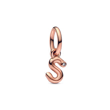 Load image into Gallery viewer, Letter s Script Alphabet Dangle Charm