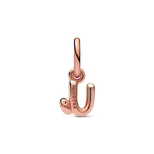 Load image into Gallery viewer, Letter u Script Alphabet Dangle Charm
