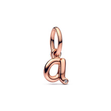 Load image into Gallery viewer, Letter a Script Alphabet Dangle Charm
